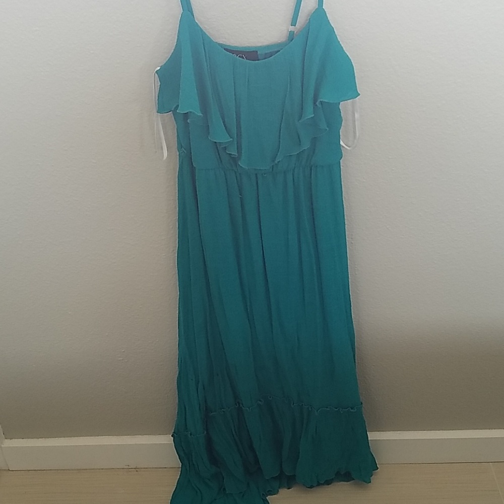 A blue BCX dress.
